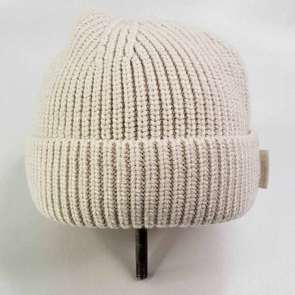 lululemon athletica Accessories - Lululemon Close Fit Wool Blend Ribbed Knit Beanie Size S/M Bone